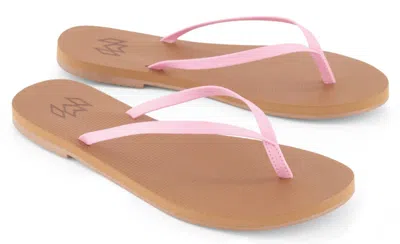 Malvados Women Lux Minimalist Flip Flop Sandal In Hibiscus In Pink