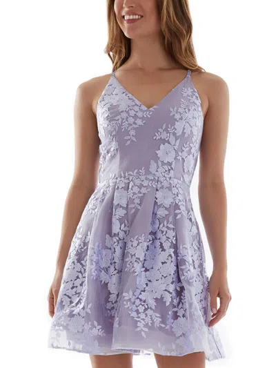Bcx Juniors' Embroidered Fit & Flare Dress, Created For Macy's In Multi