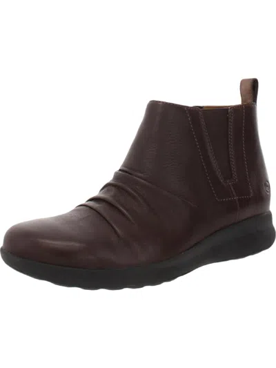 Unstructured By Clarks Un Adorn Mid Womens Leather Scrunch Ankle Boots In Multi