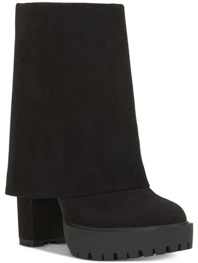 Inc Acelina Womens Faux Suede Cuffed Booties In Multi