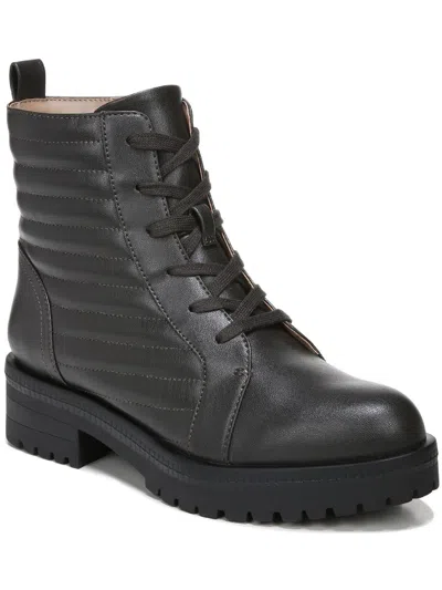 Lifestride Stormy Womens Faux Leather Platform Combat & Lace-up Boots In Multi