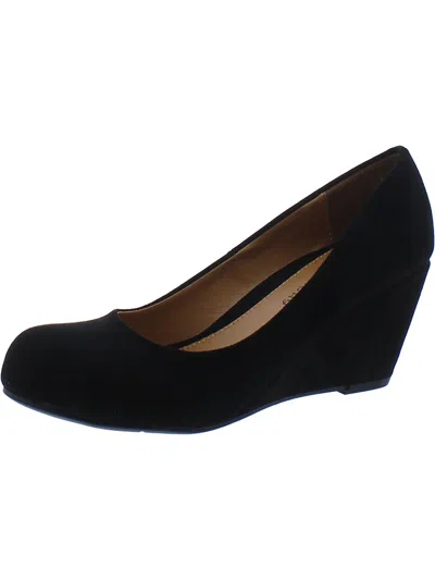 Cl By Laundry Womens Patent Round Toe Wedge Heels In Multi