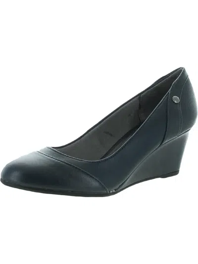 LIFESTRIDE DREAMS WOMENS FAUX LEATHER ROUND TOE HEELS 