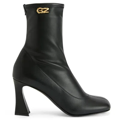 Giuseppe Zanotti Alethaa 90mm Ankle Leather Boots In Black