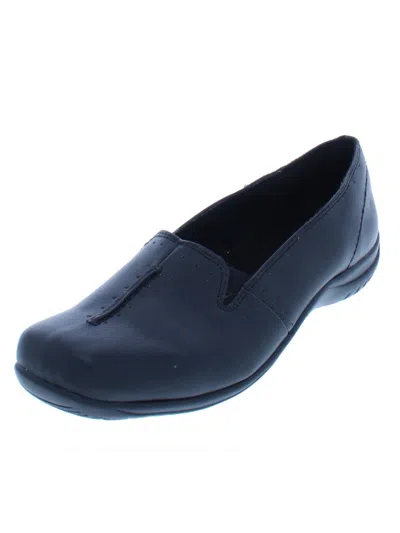 Easy Street Purpose Womens Faux Leather Square Toe Loafers In Black