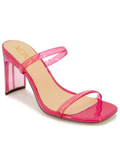Xoxo Womens Laceless Vinyl Block Heel In Pink