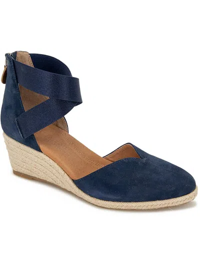 Gentle Souls By Kenneth Cole Orya Espadrille Wedge Sandal In Blue