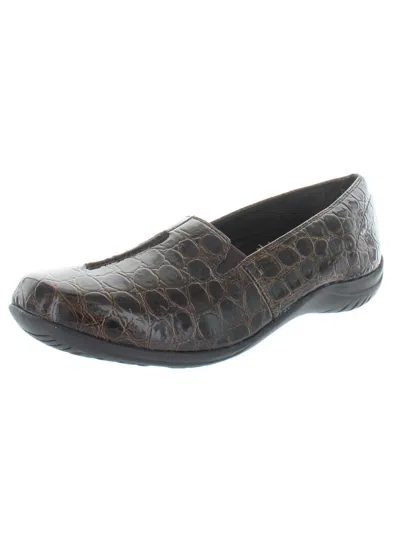 Easy Street Purpose Womens Faux Leather Square Toe Loafers In Multi