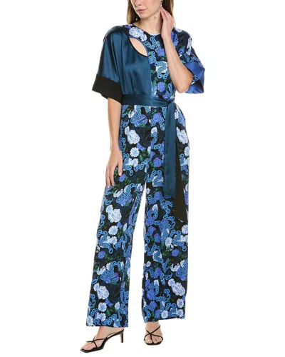 Diane Von Furstenberg Marie Rose Jumpsuit In Blue