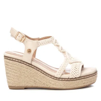 Xti Women's Jute Wedge Sandals In Beige In Blue