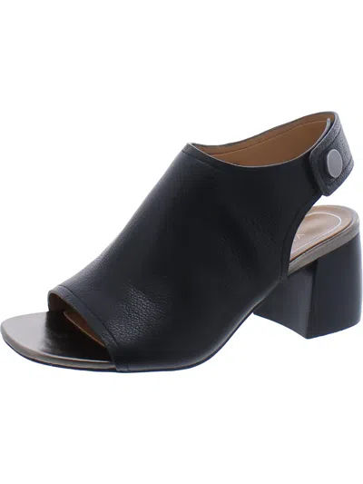 Vionic Valencia Womens Leather Ankle Mules In Black
