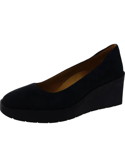 Vionic Womens Suede Slip On Wedge Heels In Multi