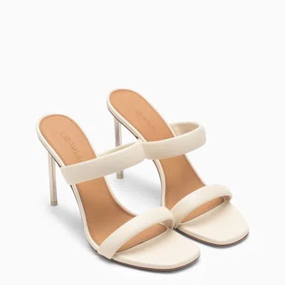 Off-white Leather Allen Sandals With Heel 11 Cm In White