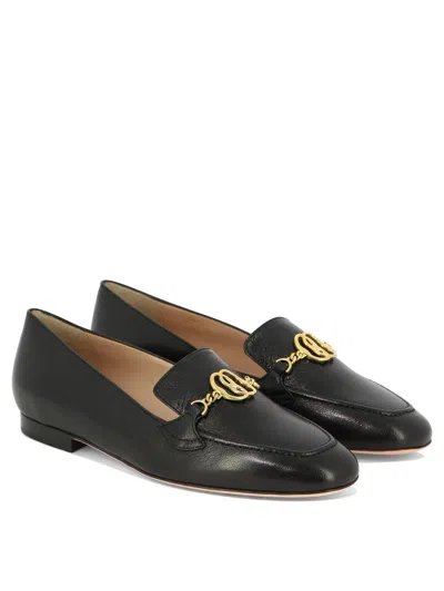 Bally Embellished Leather Loafers For Women In Black