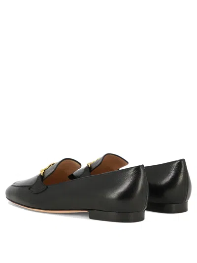 Bally Embellished Leather Loafers For Women In Black