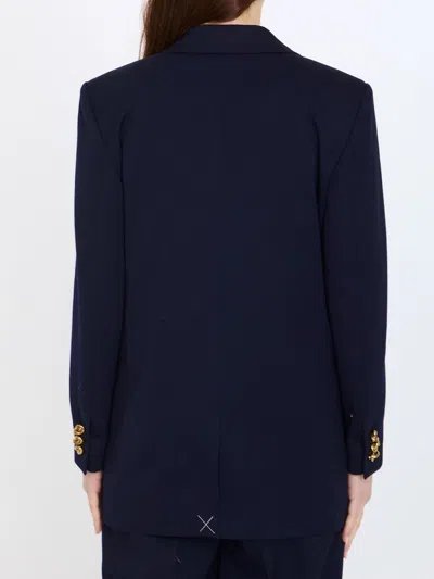 Bottega Veneta Double Breasted Tailored Blazer In Blue