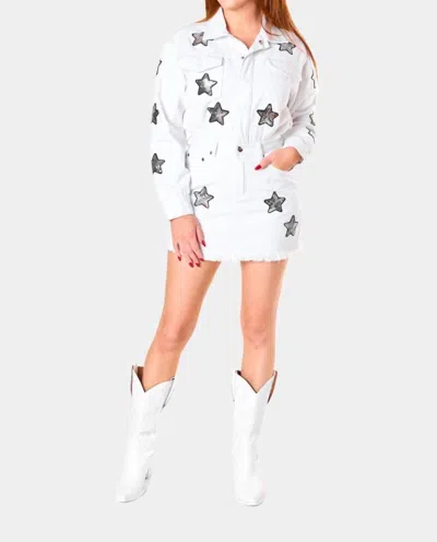 Buddylove Raelynn Denim Mini Dress In White In White