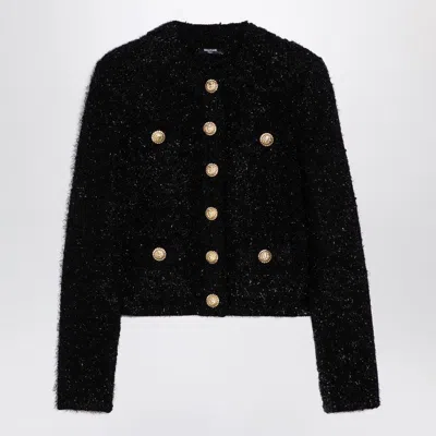 Shop Balmain Chic Tweed Jacket For Women In Black