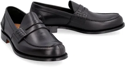 Church's Tunbridge Fume Navy Loafers In Black