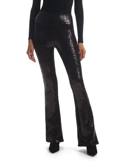Commando Sequin Flared Legging In Black In Black