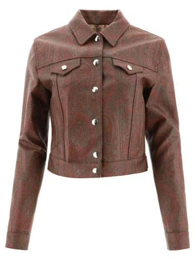 ETRO MULTICOLOR PAISLEY JACQUARD COTTON JACKET FOR WOMEN 