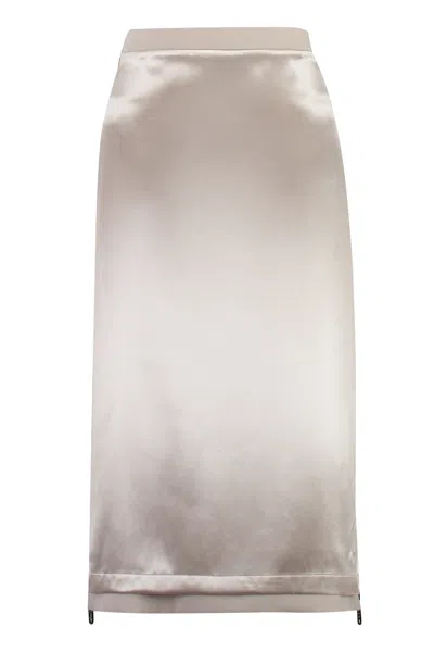 Fendi Midi Pencil Skirt In Ivory