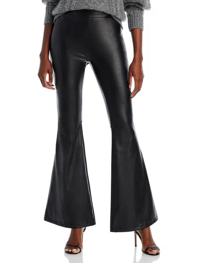 Bagatelle.nyc Bagatelle. Nyc Faux Leather Flare Leg Pants In Black