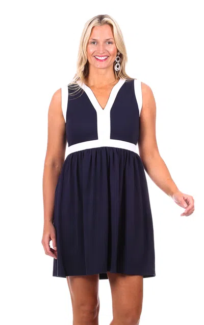DUFFIELD LANE RUTH DRESS IN NAVY 