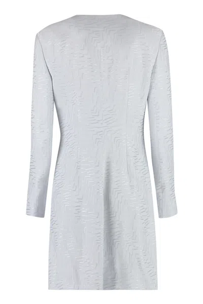 Giorgio Armani Short Coat In Viscose In Grey