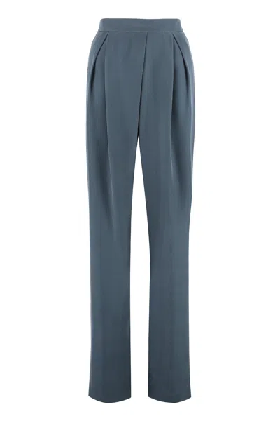 Giorgio Armani Women's Silk Trousers In Grey