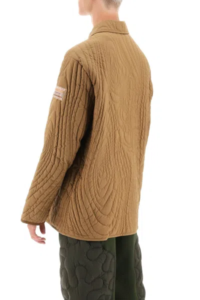 Moncler Genius Unique Graphic Quilted Jacket In Brown