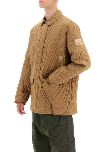 Moncler Genius Unique Graphic Quilted Jacket In Brown