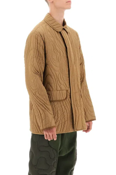 Moncler Genius Unique Graphic Quilted Jacket In Brown