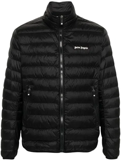 Palm Angels Logo-print Padded Jacket In Black
