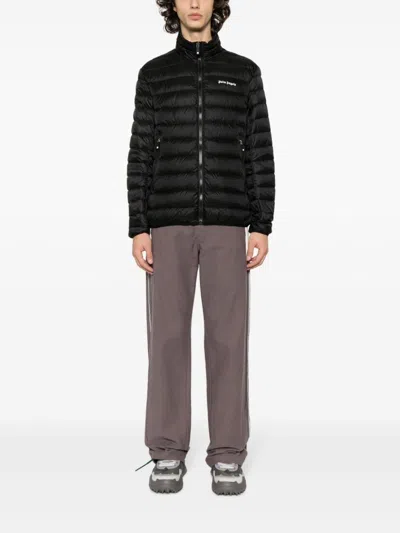Palm Angels Logo-print Padded Jacket In Black