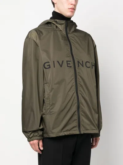 Givenchy Black Black Logo Windbreaker