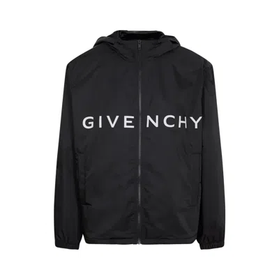 Givenchy Black Black Logo Windbreaker