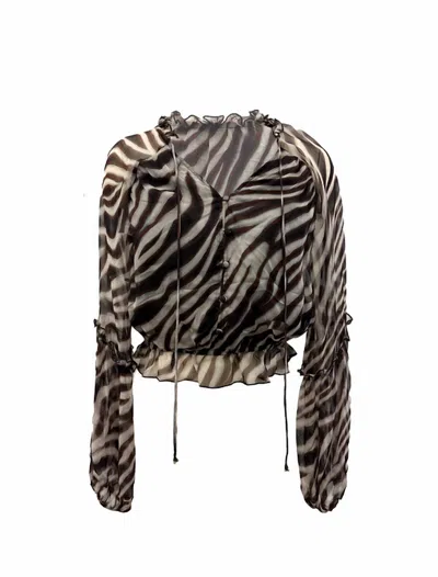 Love The Label Sumeet Top In Basha Print In Multi