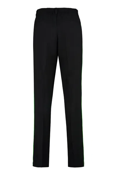 Versace Men's Logoed Side Stripes Track-pants In Black