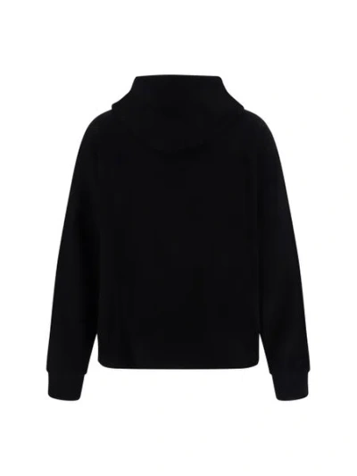 Palm Angels Stylish Black Embroidered Cotton Hoodie For Men In Black