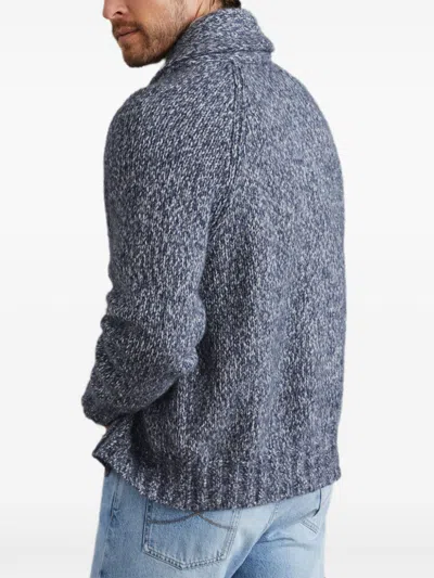 Brunello Cucinelli V-necked Cardigan Wool Shawl Lapels In Navy