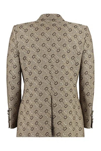 Gucci Men's Double-breasted Jacket In Beige