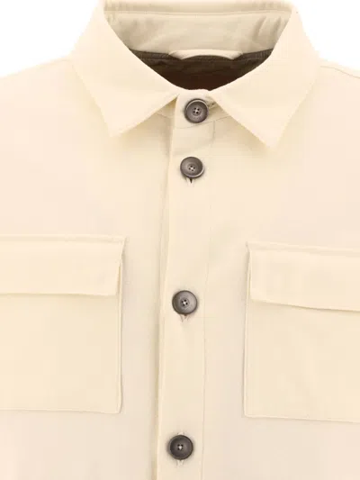 Herno Men's Quilted Shirt-style Jacket In White