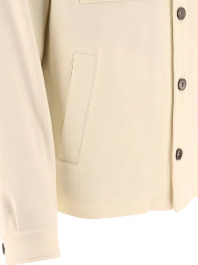 Herno Men's Quilted Shirt-style Jacket In White