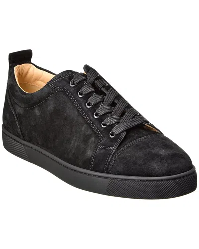 Christian Louboutin Louis Junior Suede Sneaker In Black
