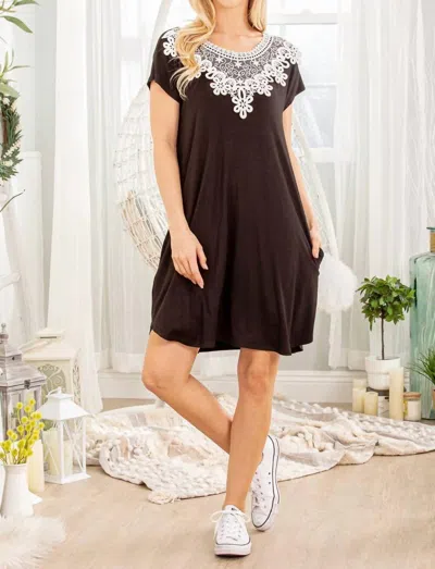 Heimish Usa Lace With Pockets Dress In Brown In Brown
