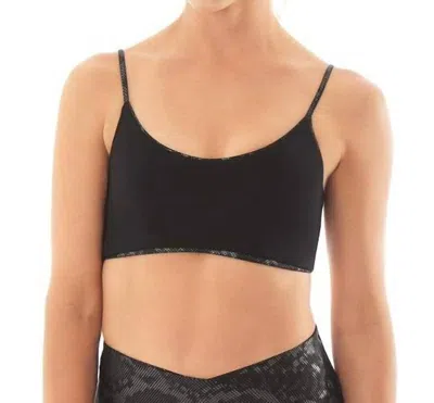 Maaji Onyx Ceci Reversible Low Impact Sports Bra In Black In Black