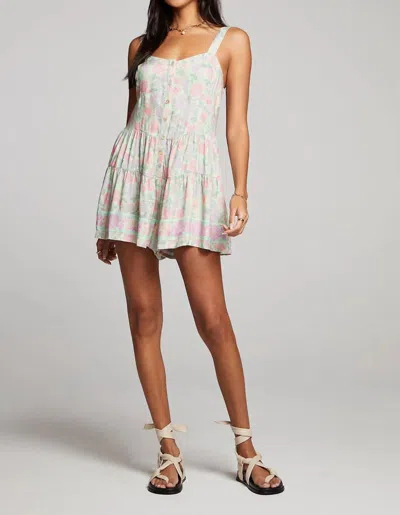 Saltwater Luxe Zola Romper In Key Lime Garden In Multi