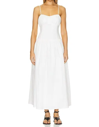 Line And Dot Maison Corset Maxi Dress In White In White