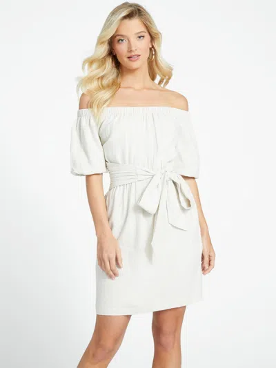 Guess Factory Eco Faith Mini Dress In White
